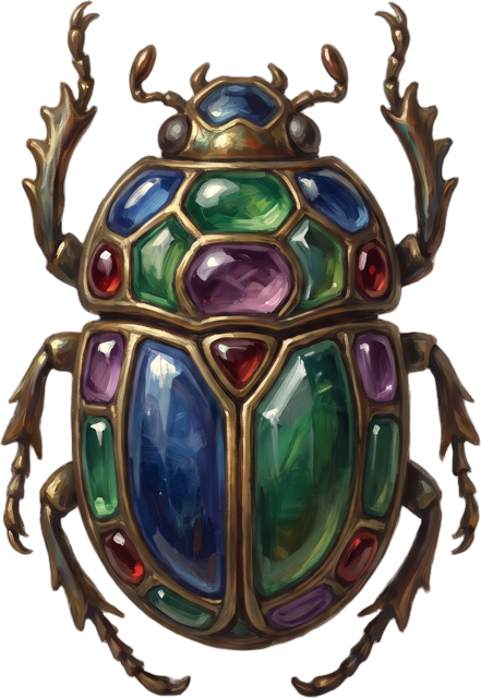 beautiful jeweled scarab